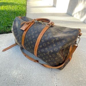 LOUIS VUITTON Keep All Monogram Duffle Travel Bag. 100% Authentic